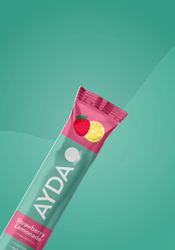 Package of Strawberry Lemonade Ayda