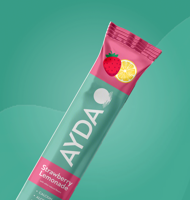 Package of Strawberry Lemonade Ayda